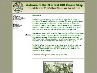 Web site www.chcheeseshop.com, Chestnut Hill Cheese Shop
