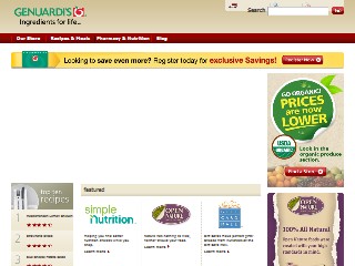 Web site www.genuardis.com, Genuardi's Family Markets