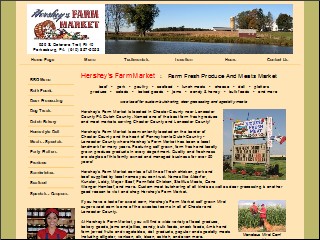 Web site www.hersheysfarmmarket.com, Hershey's Farm Market