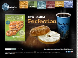 Web site www.manhattanbagel.com, Manhattan Bagel