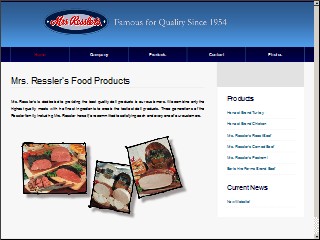 Web site www.ressler.com, Mrs Ressler's Food Products