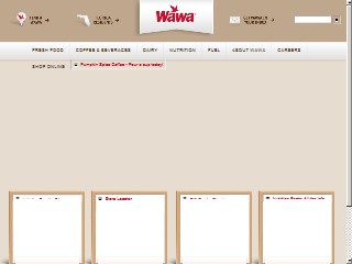 Web site www.wawa.com, Wawa Food Market
